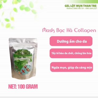 Bột đắp mặt nạ Bạc Hà nguyên chất NGÂN BÌNH 100g làm sạch mụn trứng cá và bã nhờn hiệu quả