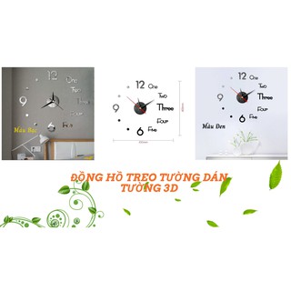 ĐỒNG HỒ TREO TƯỜNG DÁN TƯỜNG 3D
