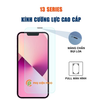 Kính cường lực Iphone trong suốt siêu cứng có màng bảo vệ loa full màn hình cho Iphone 13 Pro Max / Iphone 13 Mini