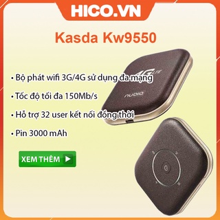 Bộ Phát Wifi 4G LTE Kasda Kw9550 , Dung Lượng Pin Khủng 3000Mah - Chính Hãng Bảo Hành 1 Năm