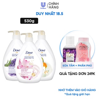 Sữa tắm dưỡng thể với chiết xuất thiên nhiên Dove dưỡng da căng bóng thư giãn 530g