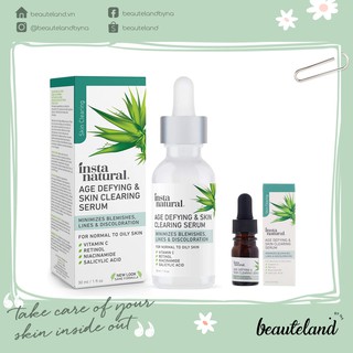 Serum chống lão hoá, giảm mụn, hỗ trợ sáng da Instanatural Age-Defying &amp; Skin Clearing Serum