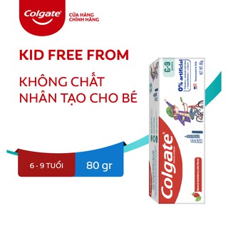 [Mã FMCGCO5 giảm 8% đơn 250K] Kem Đánh Răng trẻ em Colgate Kid Free From không chất nhân tạo dành cho bé 6-9 tuổi 80g