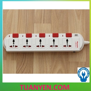 Ổ cắm 5 lỗ 3 chấu dây 5m Điện Quang ĐQ ESK 5W.SM750SL