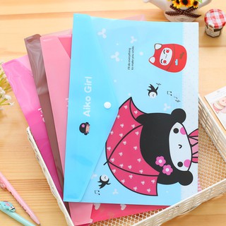Bìa Hồ Sơ A4 Hình Bé Gái Aiko (Nhựa dẻo)