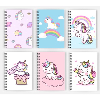 sổ tay unicornn ngựa thần kute dễ thương sổ gáy xoắn 200 trang