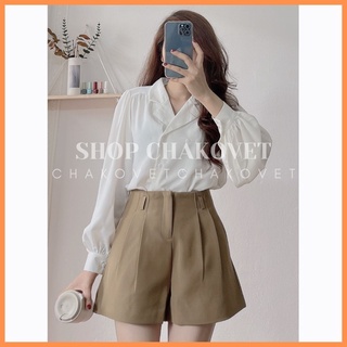 Sơ mi trắng tay dài Chakovet CKA848, kiểu áo nữ công sở cá tính