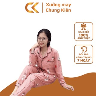 Bộ Pijama Tay Dài Quần Dài Hàng Chất Lượng Cao