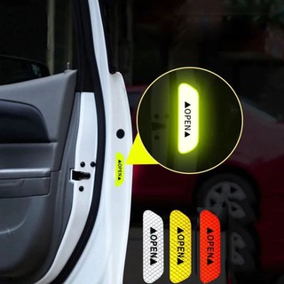 Bộ 4 Miếng Dán Phản Quang Cảnh Báo An Toàn Mở Cửa Cho Xe Ô Tô Xe Hơi Chống Nước Bộ Stiker Phản Quang Mở Cửa Xe Hơi