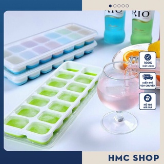 Khay làm đá silicon 14 ô có nắp đậy