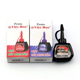 Mực bút lông dầu, Mực bút dạ màu Penta Việt Hoa 2 màu đỏ và xanh