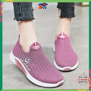 Giày lười nữ DVT chất vải cao cấp, phong cách thể thao, thoáng khí G103