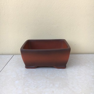 Chậu bonsai Chữ nhật mini đất nung gốm Bát tràng 1 size BM-38