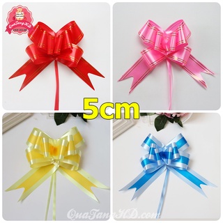 Tệp 100 Chiếc Nơ Rút 5cm Buộc Quà Gói Quà Gói Hoa