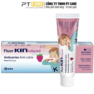 PT CARE | Kem Đánh Răng FLUOR KIN CHILDREN Ngừa Sâu Răng Trẻ Em 1 - 5 Tuổi 50ml/60g