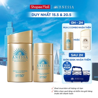 Bộ đôi chống nắng bảo vệ hoàn hảo Anessa Perfect UV Sunscreen Skincare Milk