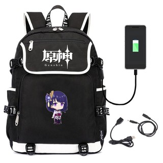Balo nắp ngang in hình BAAL game GENSHIN IMPACT anime chibi thiết kế thông minh đi học nam nữ