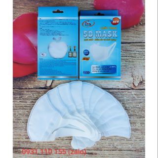 Khẩu Trang nhật kk 5D Mask Nam Anh Chính Hãng Hộp 10 Cái quai vải
