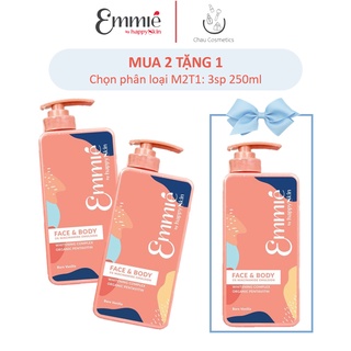 Kem dưỡng thể trắng da Face &amp; Body mặt và cơ thể 5% niacinamide Emmié by Happy Skin Emmie Emulsion Lotion 250ml