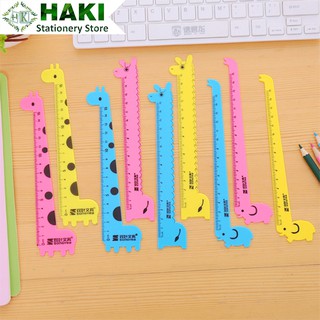 Thước kẻ học sinh hình hươu cao cổ cute, thước kẻ nhựa chiều dài 15cm TK01