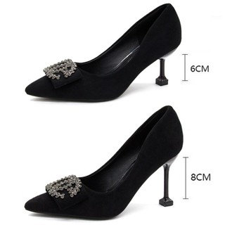 [THANH LÝ] GIÀY CAO GÓT NỮ 8cm màu đen cực kì hút mắt và dễ phối đồ