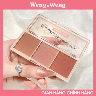 Bảng Phấn Má Hồng KAKASHOW Ba Màu Sắc Tự Nhiên