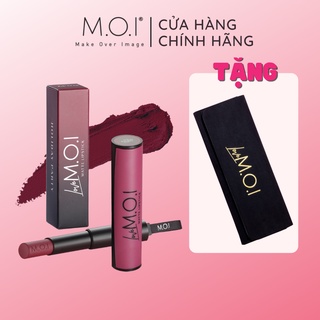 [TẶNG TÚI CLUTCH] Son thỏi M.O.I Cosmetics LoveMOI bản giới hạn màu đỏ tím, nhung lì, bền màu 6-8h 3.5g