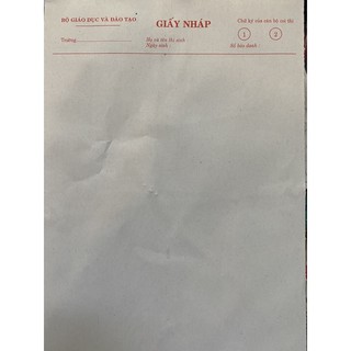 Giấy nháp A4 của Bộ Giáo Dục Và Đào Tạo: 1 xấp 50 tờ.