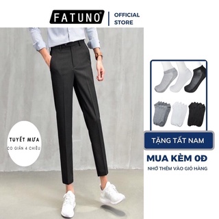 [TẶNG TẤT CỔ NGẮN CAO CẤP] Quần tây nam công sở dáng côn, vải co giãn cao cấp tặng kèm tất thông hơi