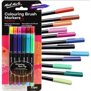 Bộ Bút Marker 12 Màu Brush Mont Marte