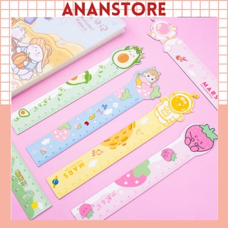 Thước Kẻ Học Sinh Nhựa Dẻo Nam Châm Hoạt Hình 15cm ANANStore