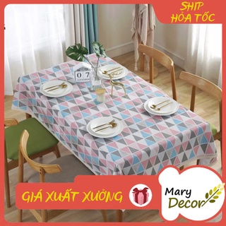 Khăn trải bàn Tam giác màu viền ren (đủ kích thước) -E08