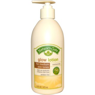Dưỡng thể thiên nhiên giúp sáng da Nature's Gate Glow Lotion for Medium Skin 473ml (Mỹ)