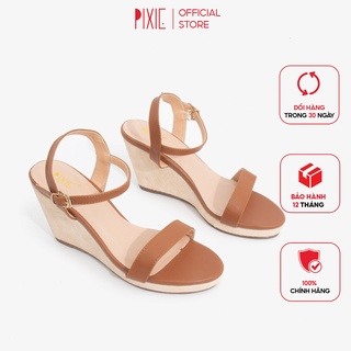[Mã WABRPXI22 giảm 10% tối đa 30k đơn từ 99K] Giày Sandal Đế Xuồng 7cm Quai Ngang Đế Đan Tre Pixie X451