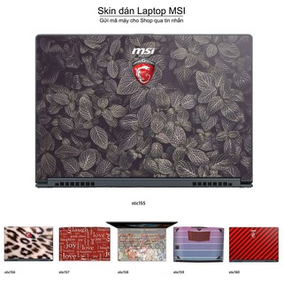 Skin dán Laptop MSI in hình Hoa văn sticker nhiều mẫu 26 (inbox mã máy cho Shop)