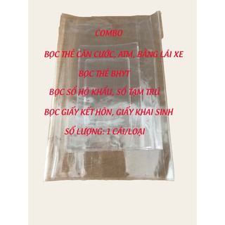 SÉT 04 CÁI: THẺ NHỰA BỌC ATM + THẺ BHYT + SỔ HỘ KHẨU + GIẤY KHAI SINH/GIẤY KẾT HÔN
