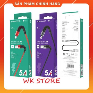 Cáp sạc nhanh Borofone bx32 cho iphone,micro,typeC,BH 1 năm