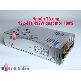 Nguồn tổ ong 12V 41A 492W Quạt mới 100%