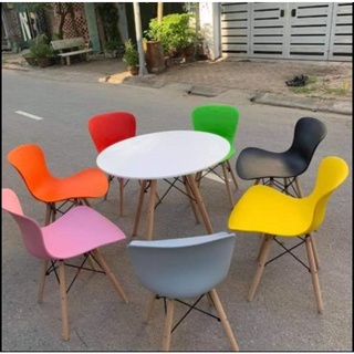 Ghế làm việc EAMES chân gỗ sồi dành cho phòng ăn, phòng khách, cafe, văn phòng, học tập