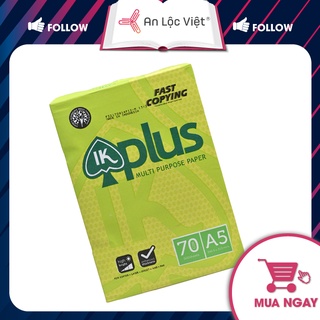 Giấy A5 IK Plus chính hãng định lượng 70gsm (500 tờ)