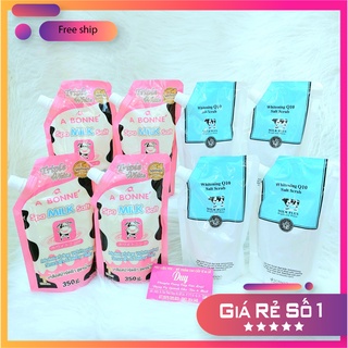 Muối tắm sữa bò A Bonne Spa Milk Salt Thái Lan 350g - Muối tắm tẩy tế bào chết, trắng da, Cho Làn Da Sạch Và Sáng Mịn.