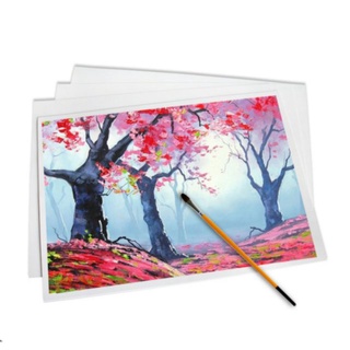 [Michi Art Store] Aowen - Giấy canvas vẽ màu bột, màu gouache, màu acrylic, màu chì, màu nước 600gsm