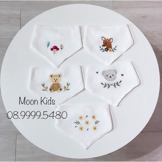 Yếm tam giác Muslin giữ ấm cổ 2 lớp mềm mại siêu nhẹ, thấm hút mồ hôi