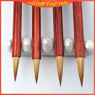 Bút Lông Thư Pháp Dụng Phẩm Tiểu Khải Đàn Mộc Cán Đỏ