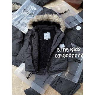 Áo Parka Bé Trai Lót Cừu Ghi Đá Petits