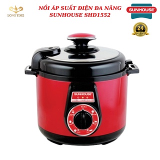 nồi áp suất điện đa năng sunhouse SHD 1552 , dung tích 5L , hầm gân, súp, cháo, gà, canh , tiện lợi