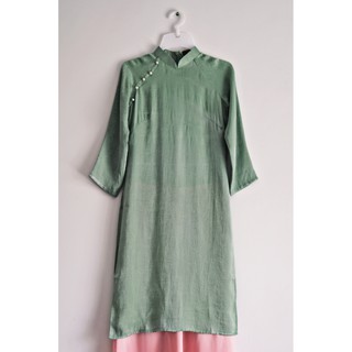 Sumire Store Áo dài Dáng xưa Yên Phương Xanh Trà