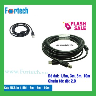 Cáp USB máy in 5m, 10m - Chuẩn 2.0 có cục chống nhiễu