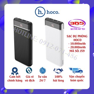 [HOCO]-Sạc dự phòng-Pin sạc dự phòng Hoco J59 10000mAh và 20000mAh, màn hình Led hiển thị, thời trang-BH 06 tháng