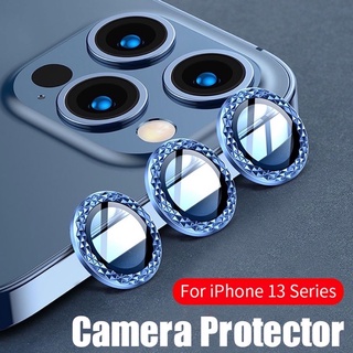 Bộ 3 dán camera kim cương phay cho iPhone 13 Mini, 13, 13 Pro, 13 Pro Max bảo vệ mắt camera siêu đẹp lấp lánh